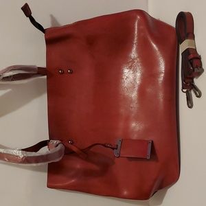 (NWT) Maroon faux leather large purse
